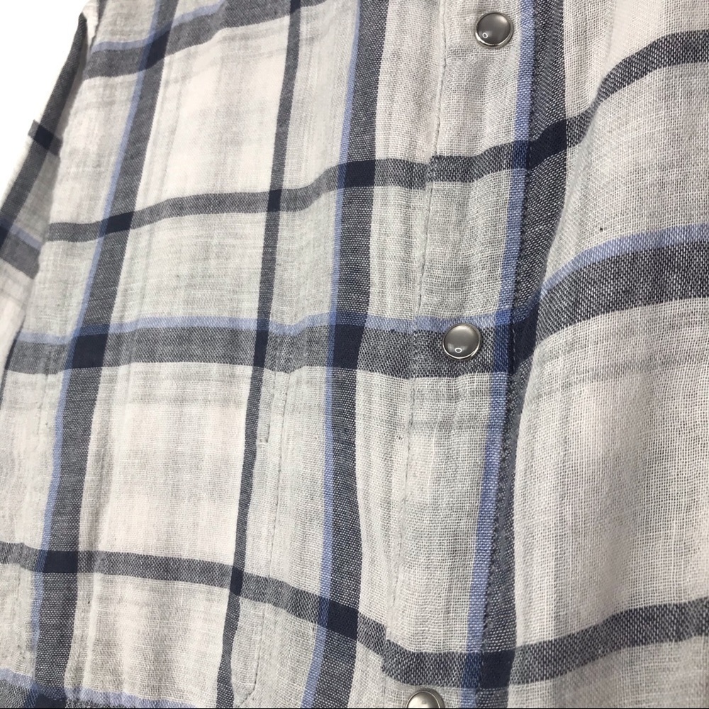 AMERICAN COLORS Reversible Plaid Gingham Button Up XS - Picture 8 of 12